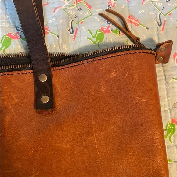 Brown Leather Tote Bag - Picture 4 of 7